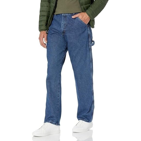 Wrangler Men's Carpenter Denim Jeans Hammer Loops Straight Leg 36X34 - Picture 1 of 7